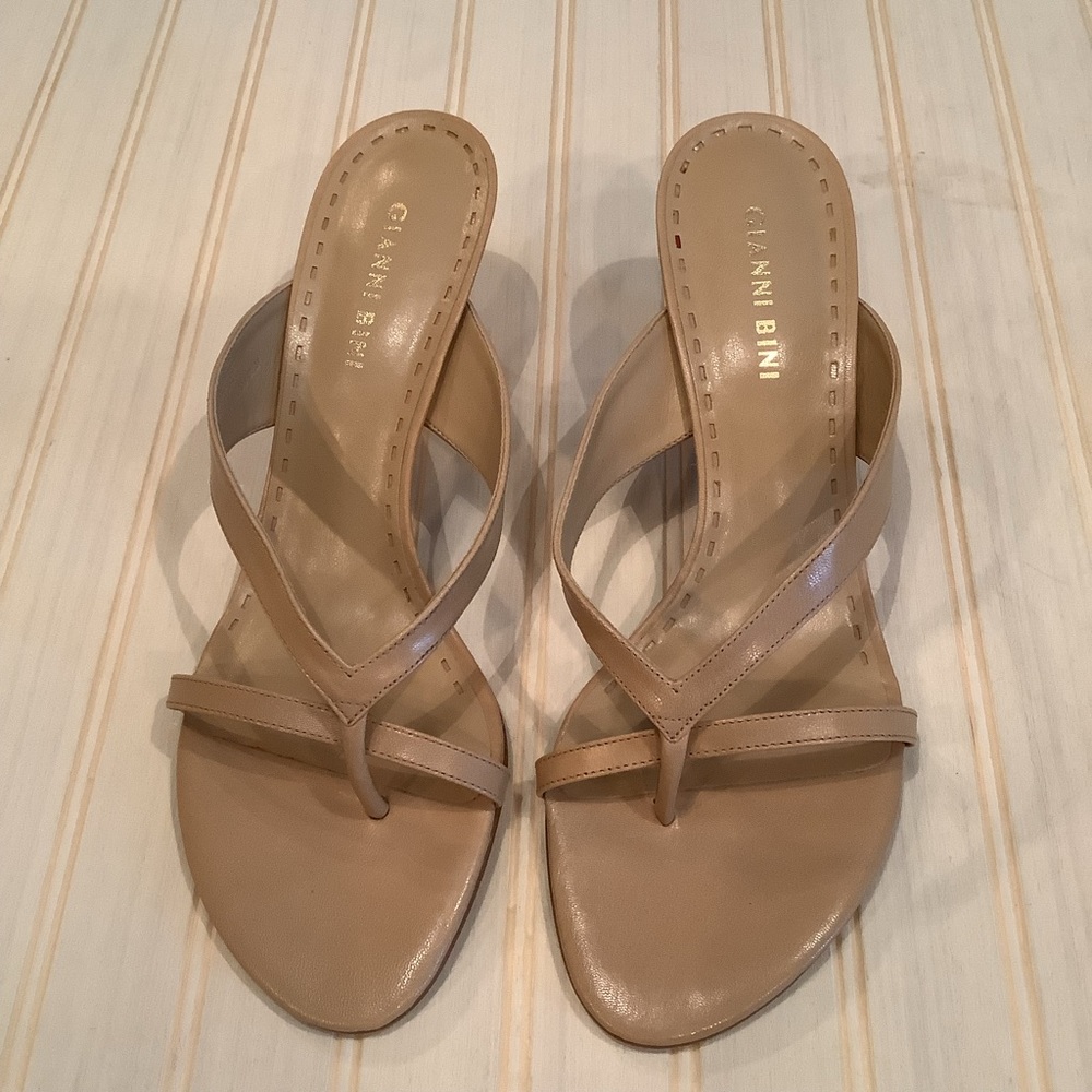 Gianni Bini Like New Leather Heeled Sandals Sz 8 1/2